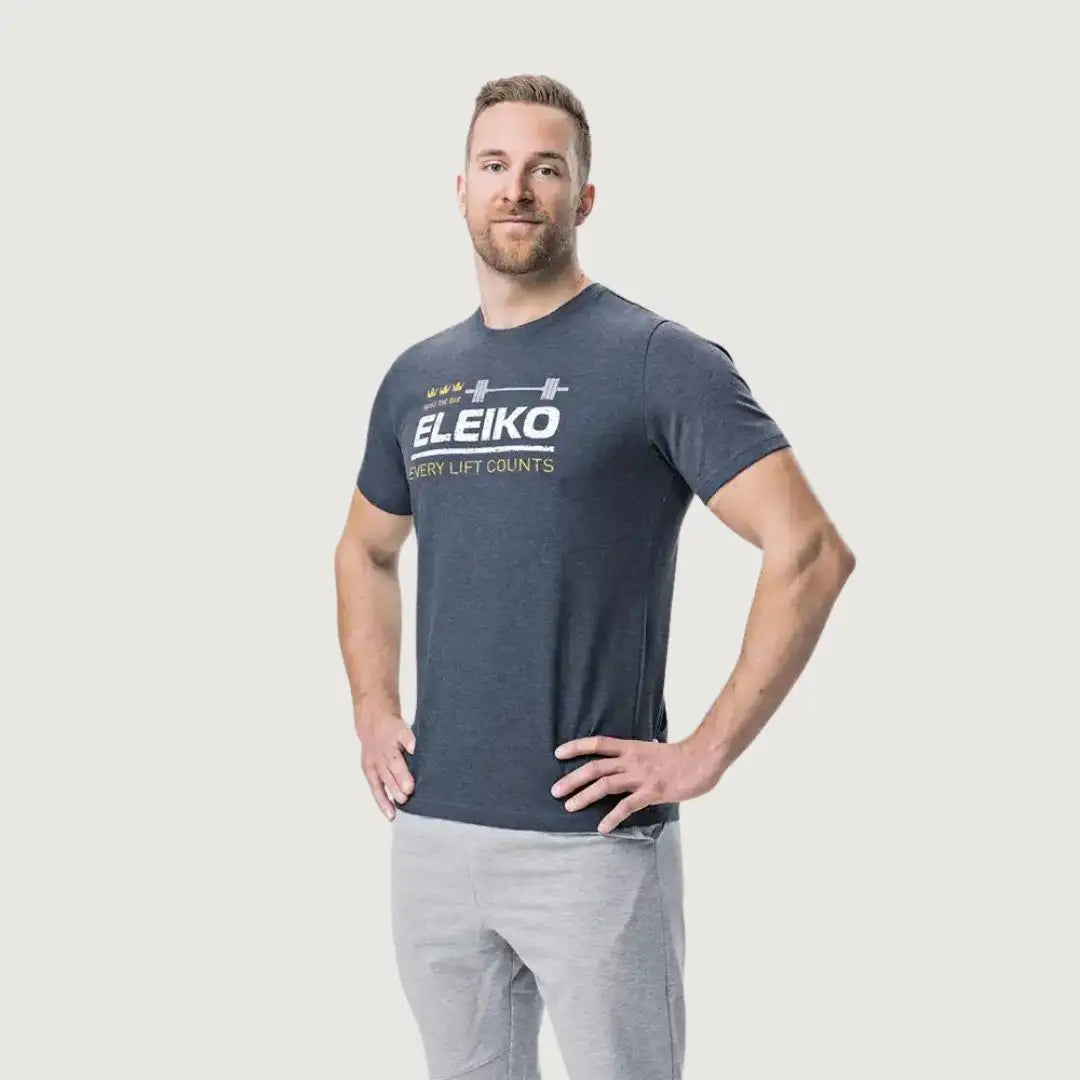 Eleiko Men Sign T-shirt B - Sky Black