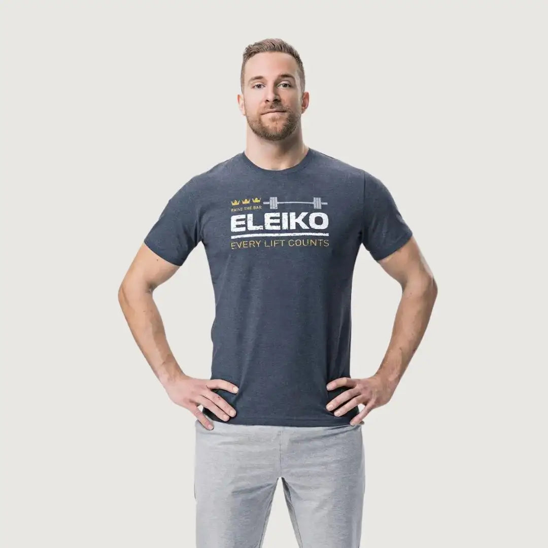 Eleiko Men Sign T-shirt B - Sky Black