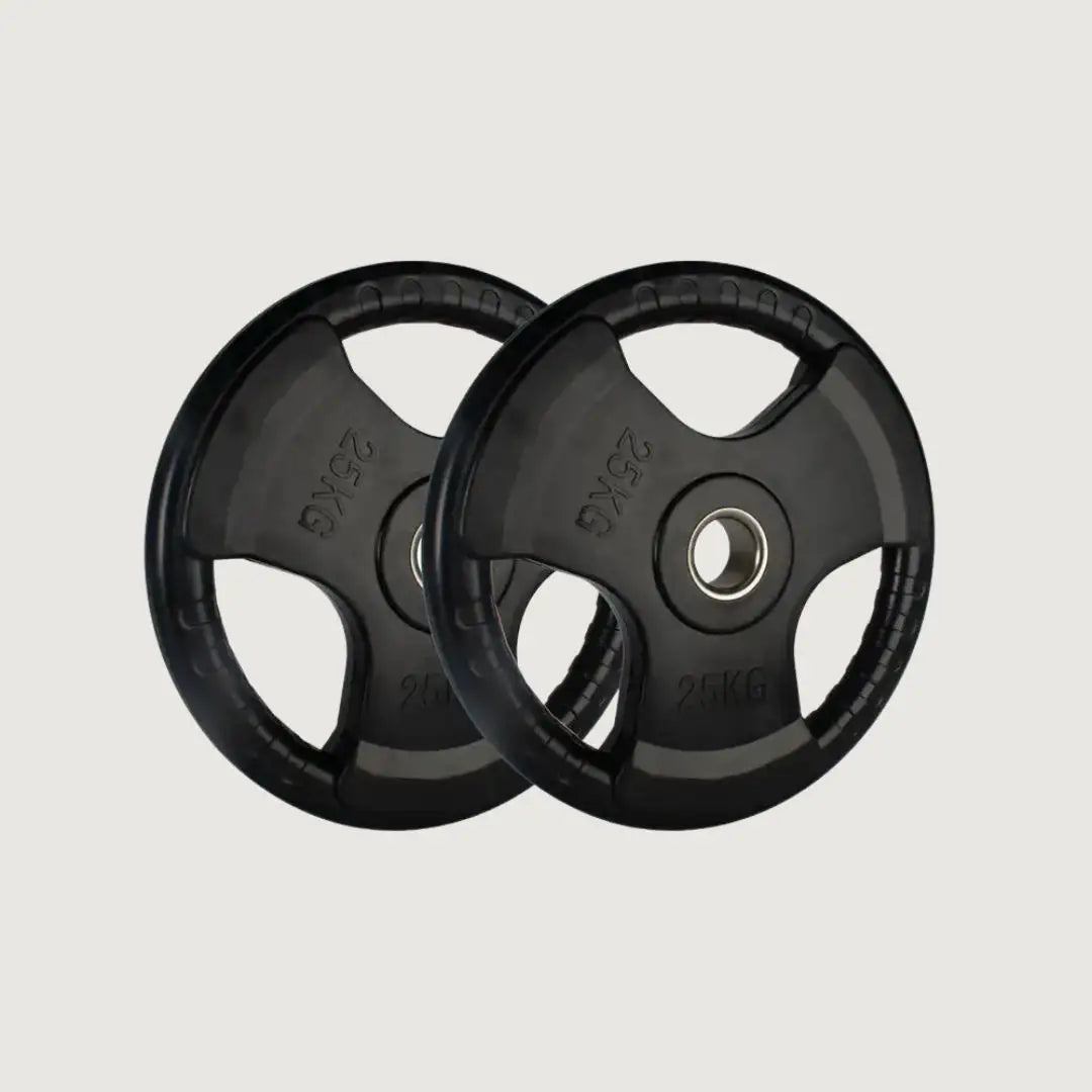 Black Rubber Olympic Plates Pair - 25 kg