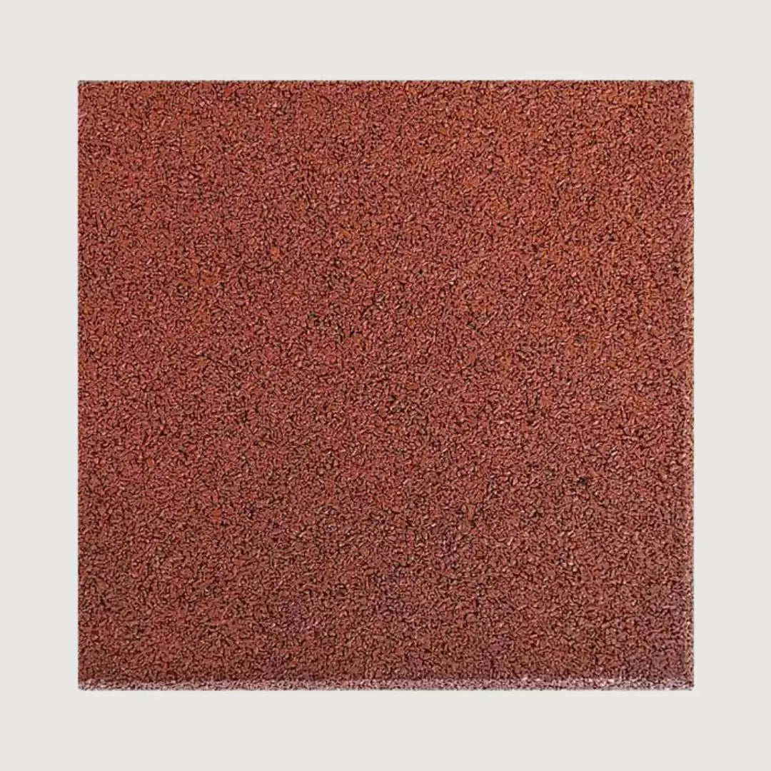 Red Recycled Rubber Gym Flooring Tiles - 1 m x 1 m x 20 mm