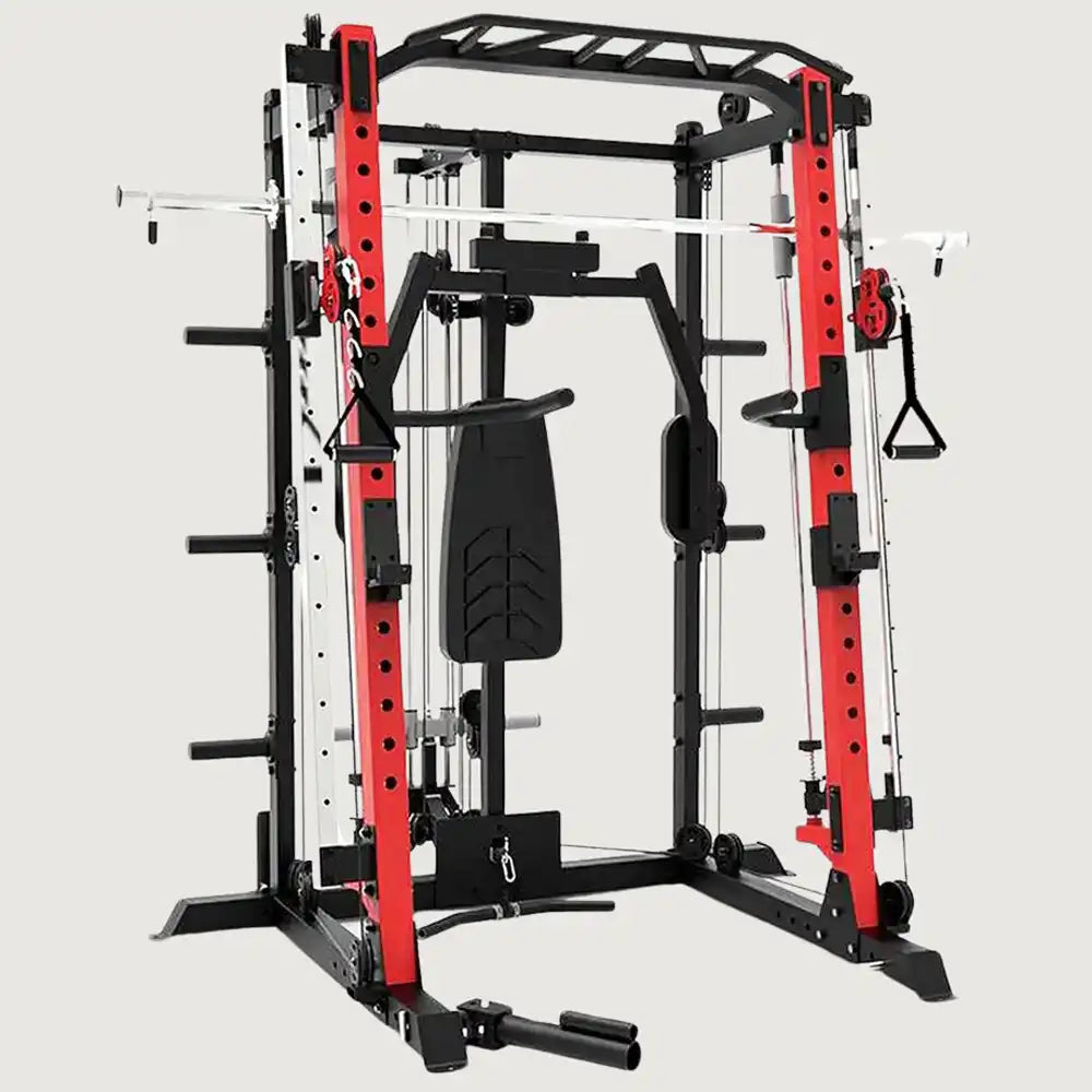 Axox Fitness Smith Trainer Set with Bench and Weights