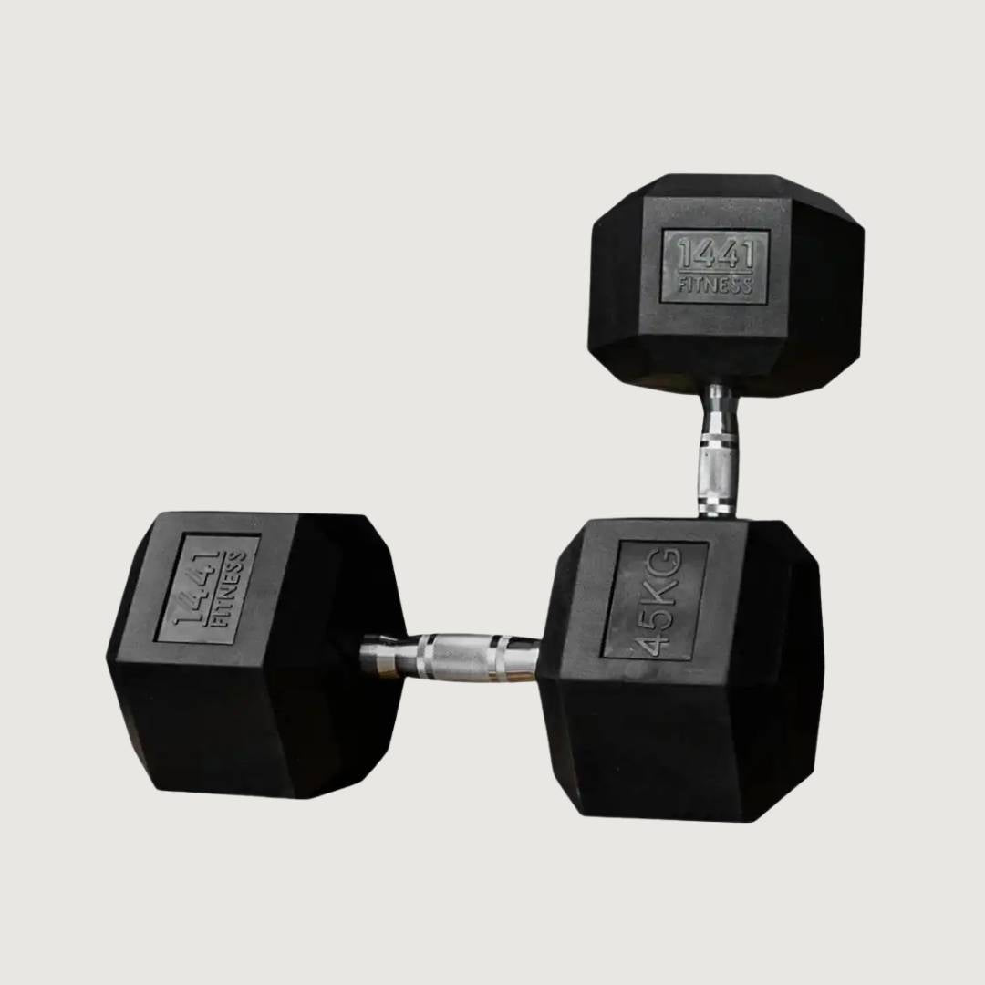 1441 Fitness Hex Dumbbells - 45 kg Pair