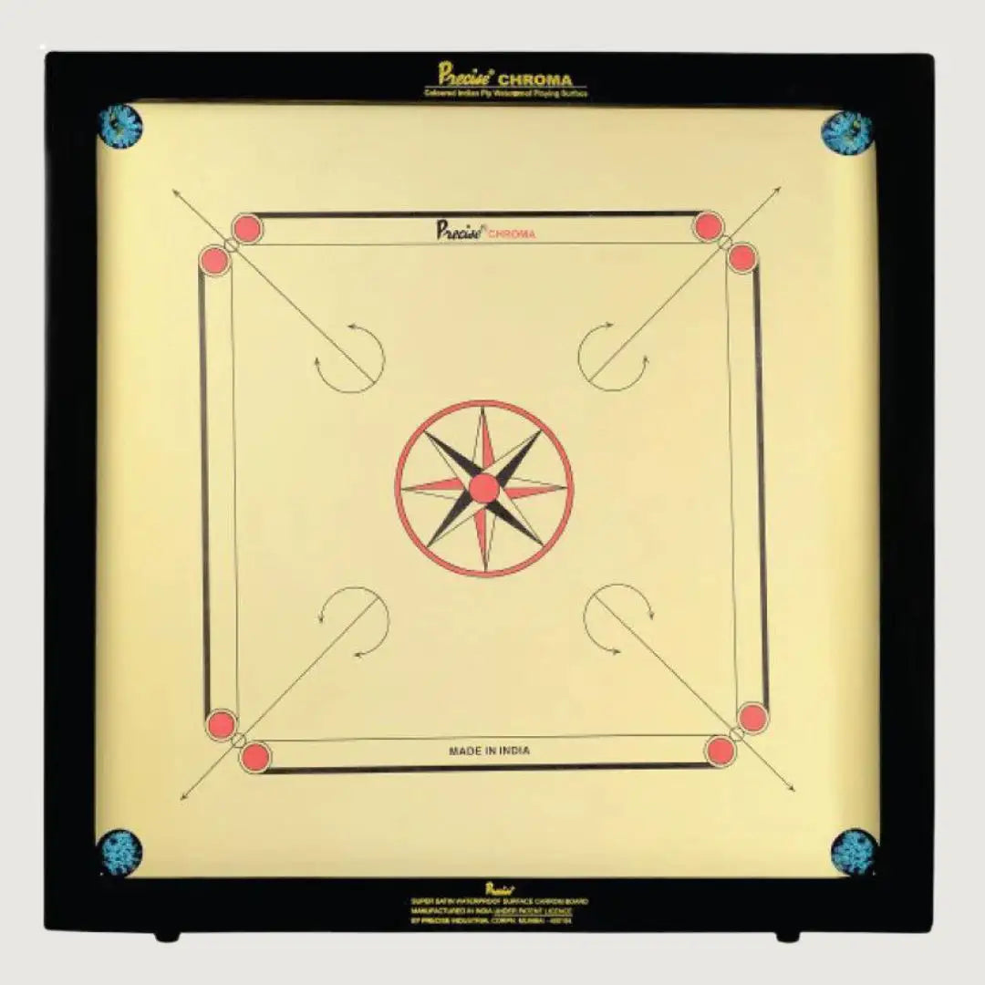 Precise Amateur Chroma Carrom Board - 8 mm