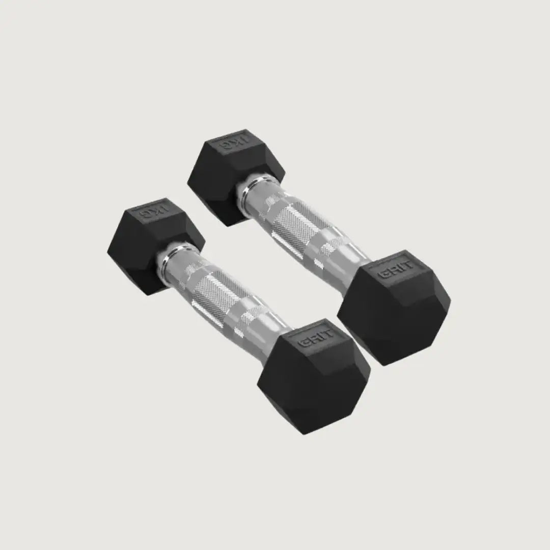 GRIT Hex Dumbbells - 1 kg Pair