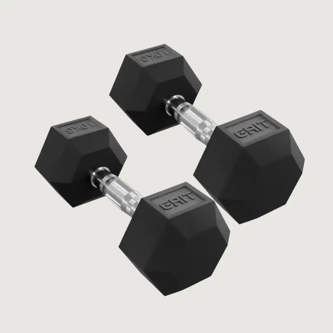 GRIT Hex Dumbbells - 10 kg Pair