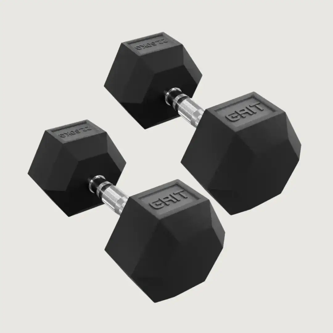 GRIT Hex Dumbbells - 22.5 kg Pair