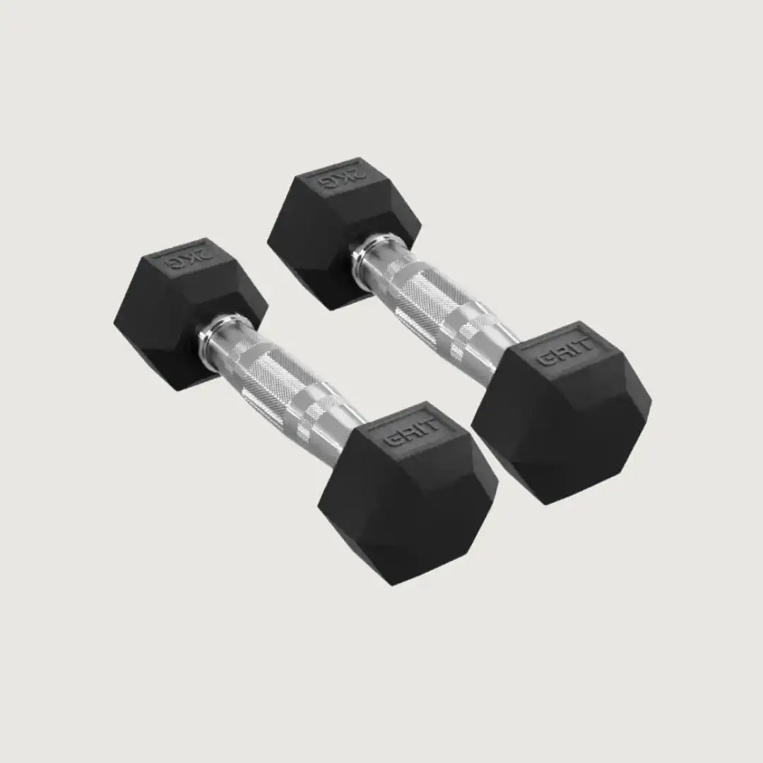 GRIT Hex Dumbbells - 2 kg Pair