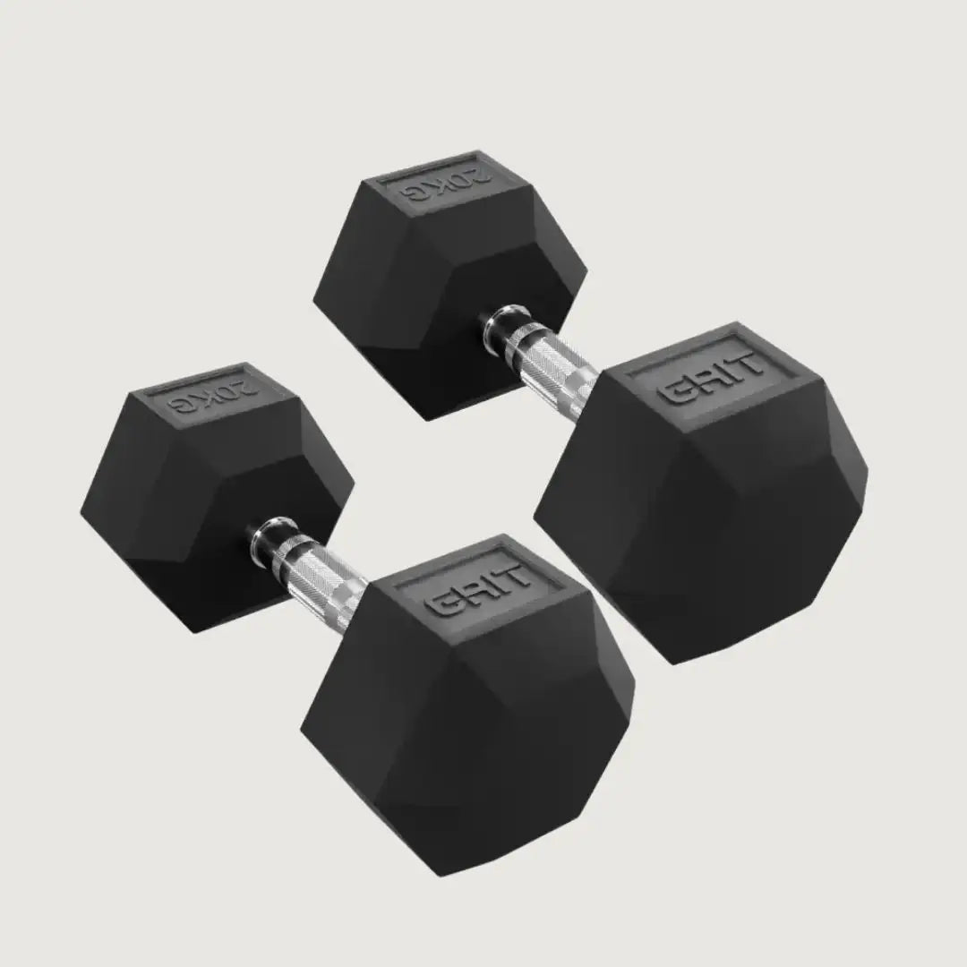 GRIT Hex Dumbbells - 20 kg Pair