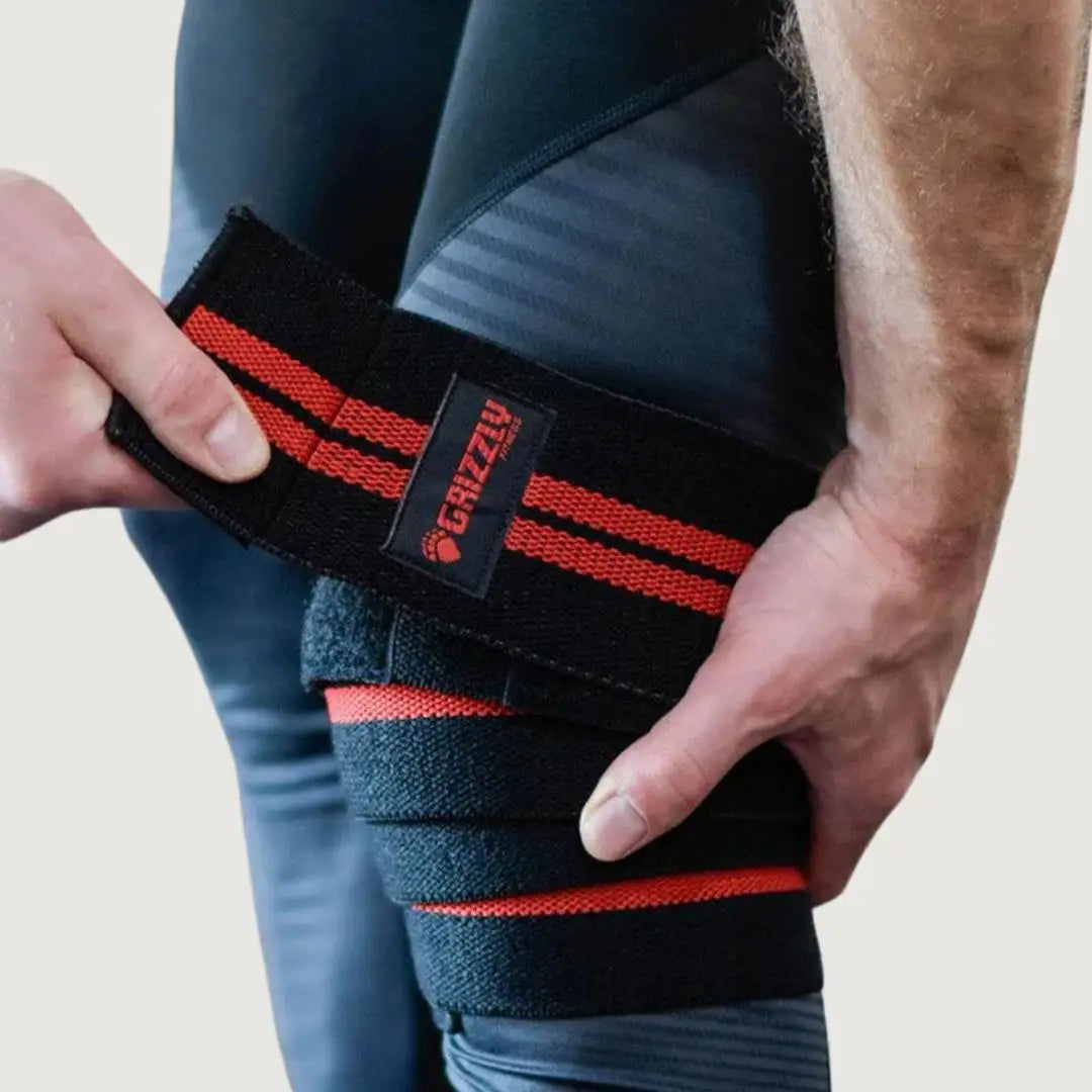 Grizzly Power Lifting Knee Wrap - Black