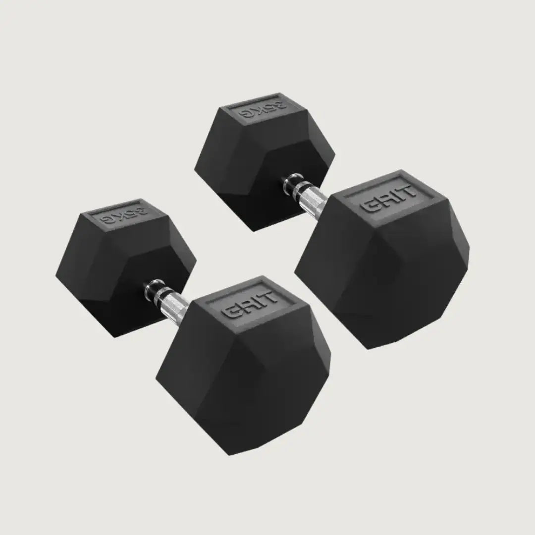 GRIT Hex Dumbbells - 35 kg Pair