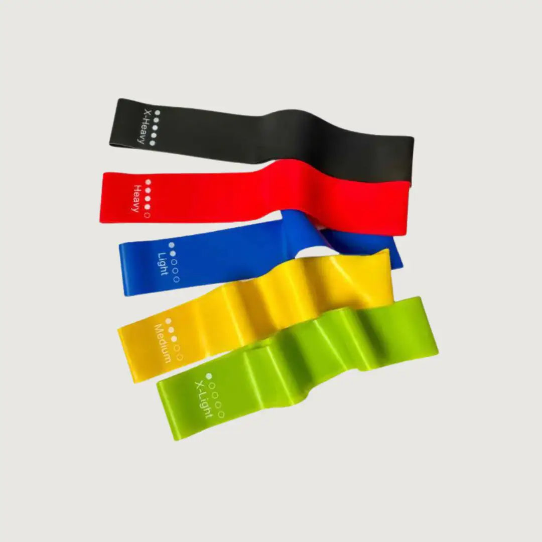 Mini Resistance Bands with Bag - Set of 5