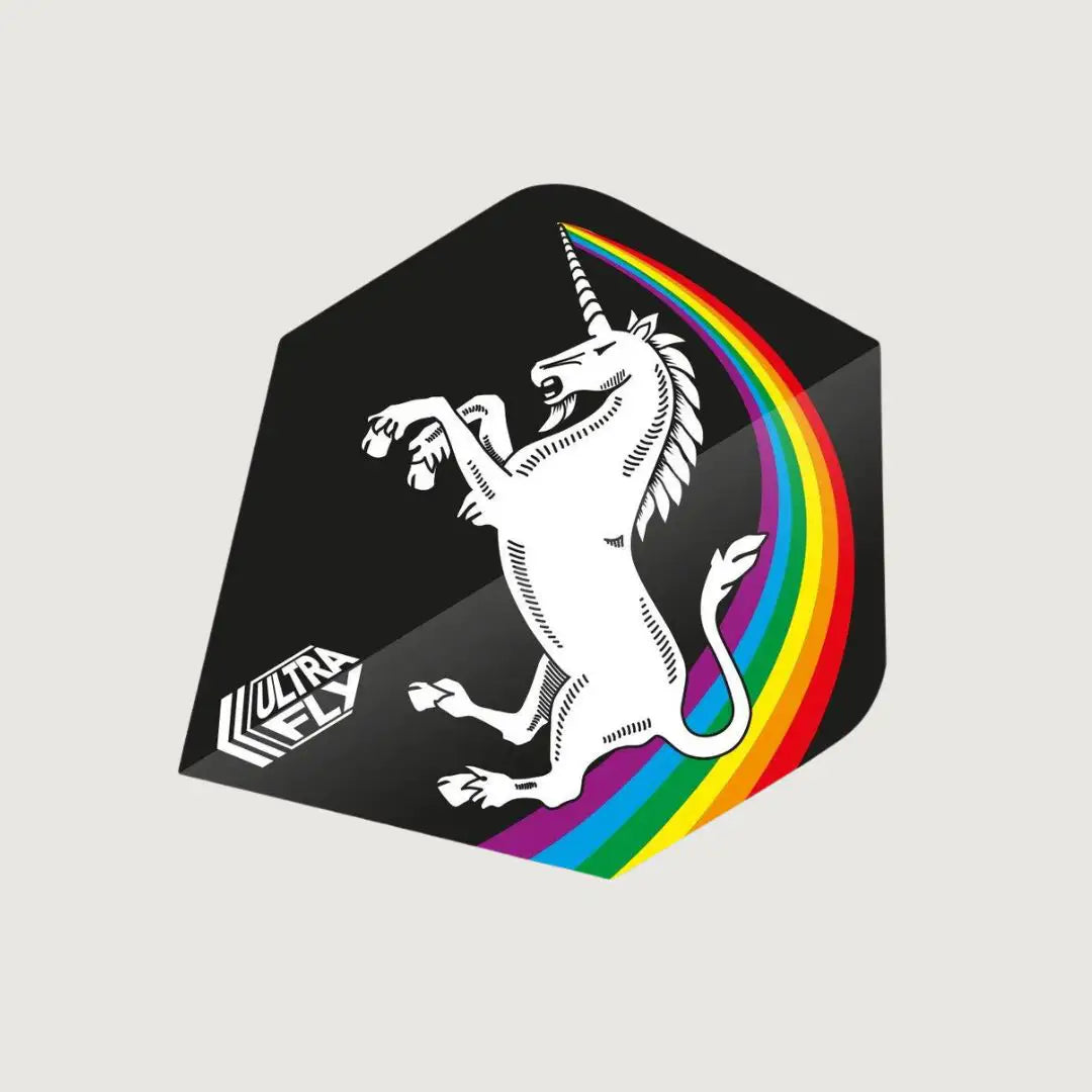 Unicorn Ultrafly.100 Plus - Unicorn Rainbow Black Dart Flight