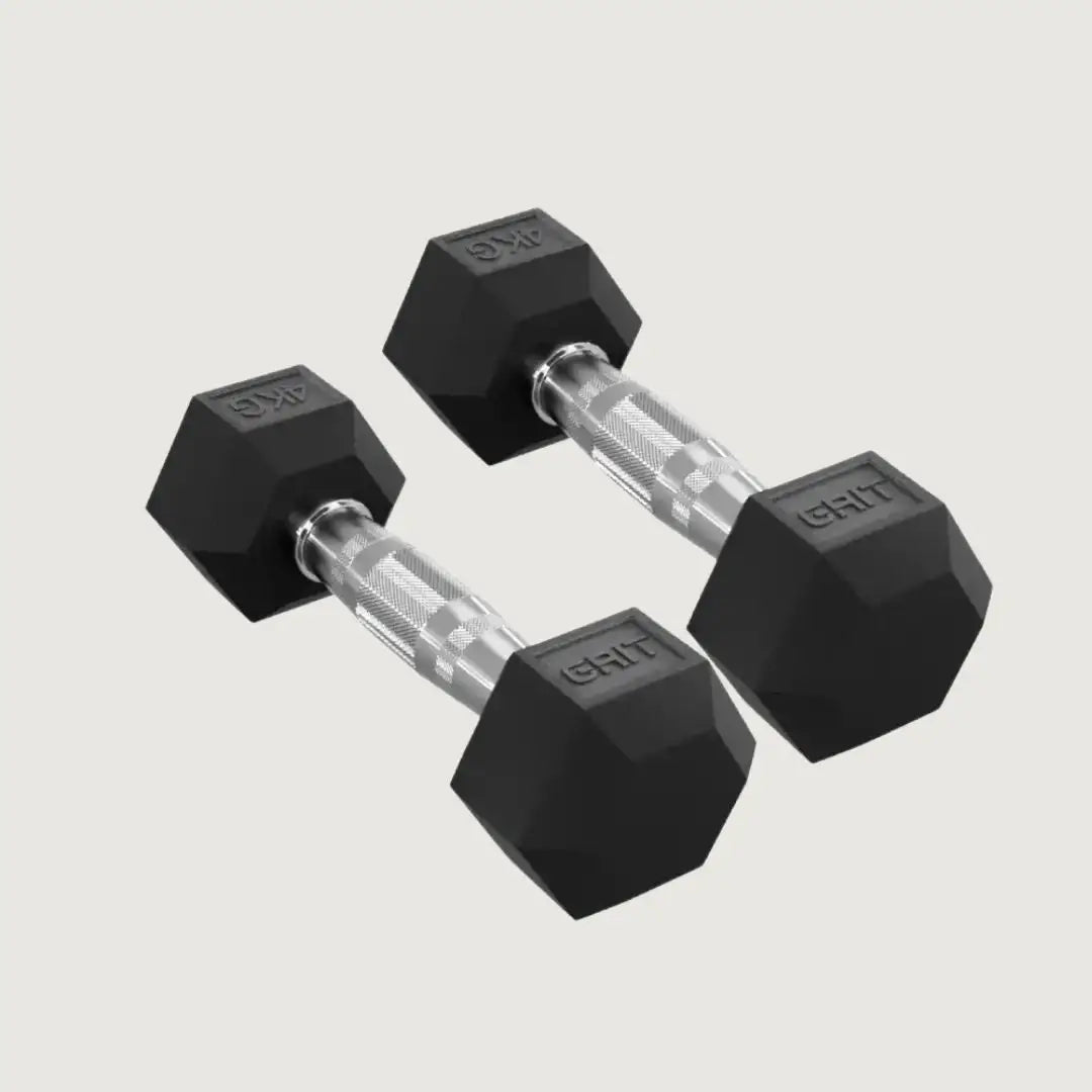 GRIT Hex Dumbbells - 4 kg Pair