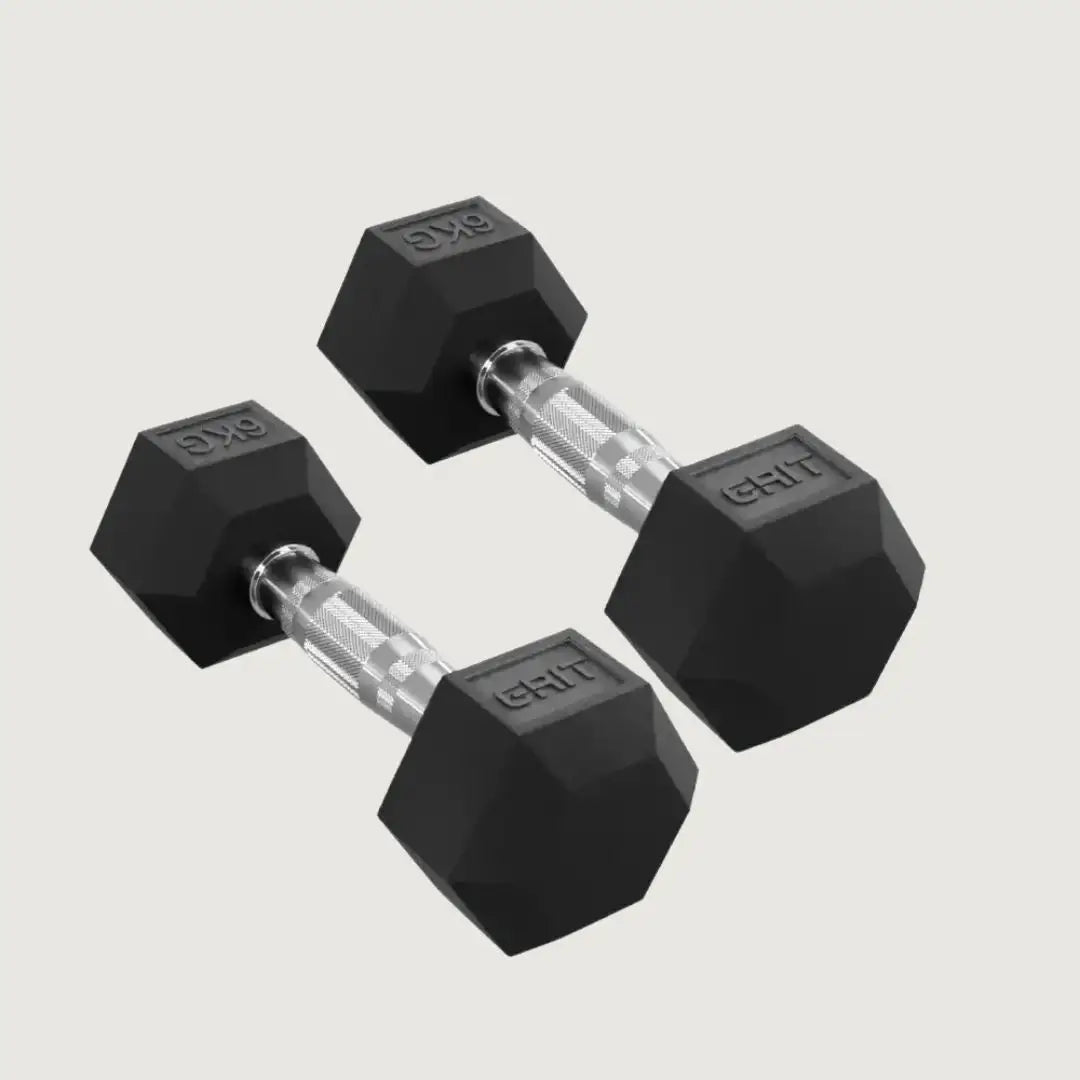 GRIT Hex Dumbbells - 6 kg Pair