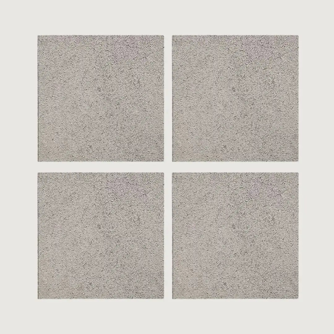 Light Grey Recycled Rubber Gym Flooring Tiles - 50 x 50 cm - Set of 4