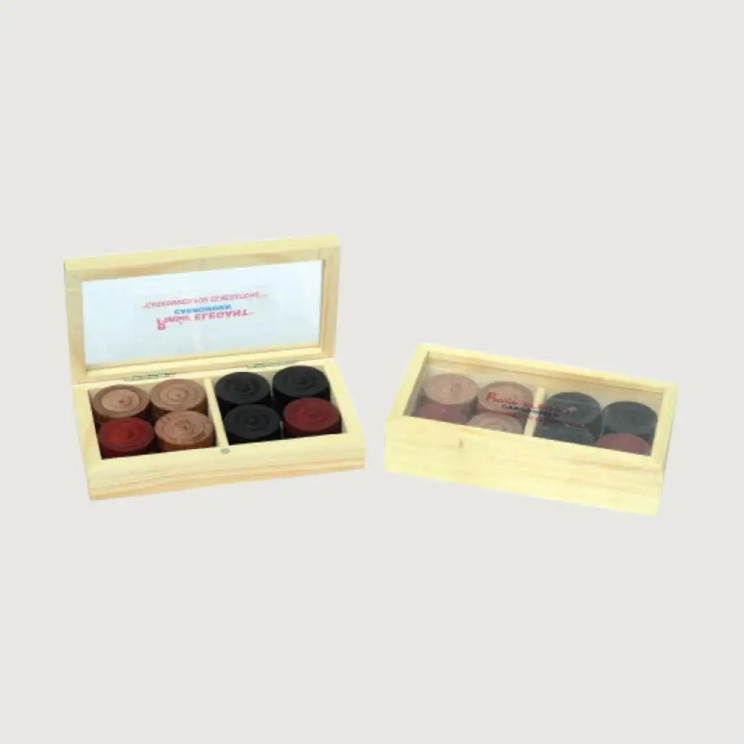 Precise Elegant Carrom Coins - Wooden box