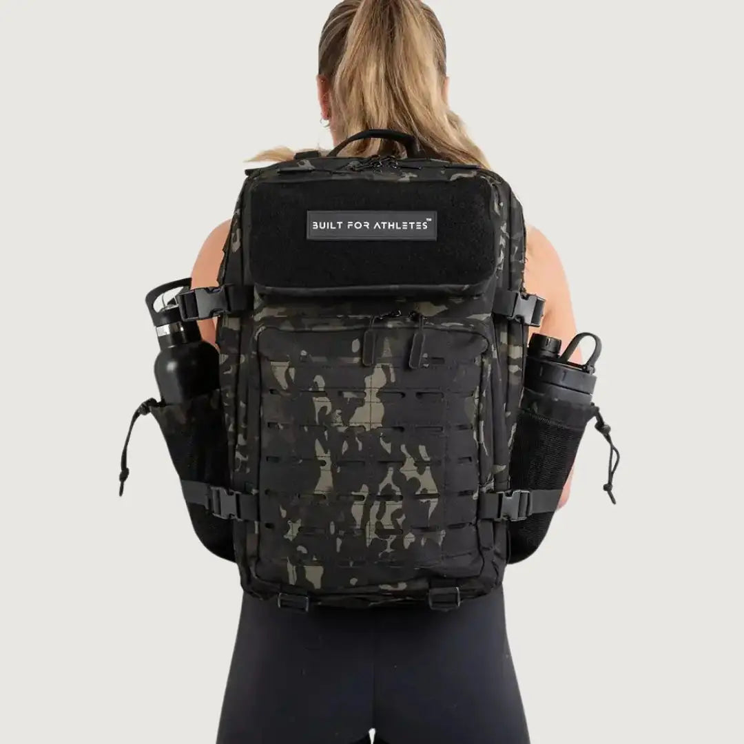 Built For Athletes Large 45L Gym Backpack - Black Camo