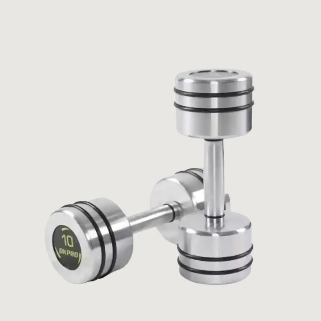 OK Pro Chrome Dumbbells - 1 kg Pair