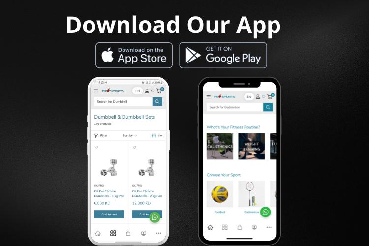 Pro Sports App Banner - iOS App and Android App Banner - Sports & Fitness Kuwait