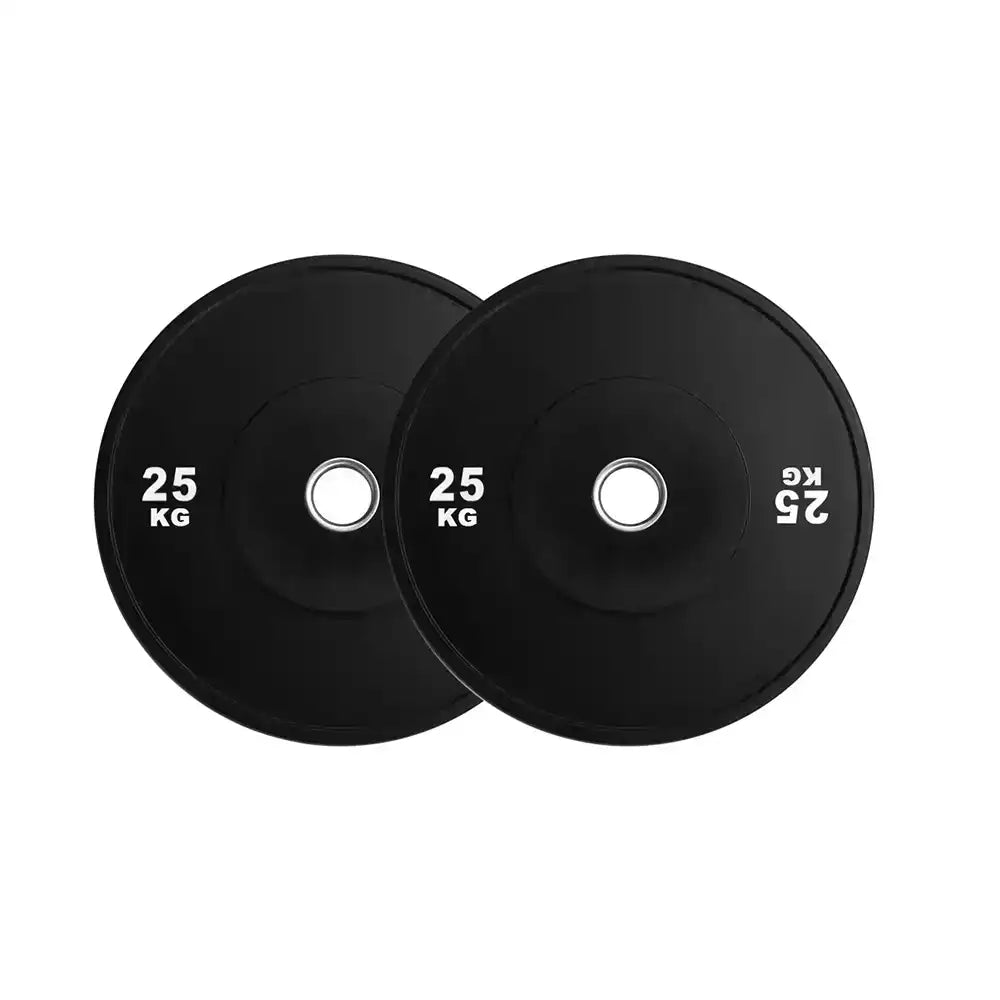 GRIT Black Bumper Weight Plates - 25 kg Pair