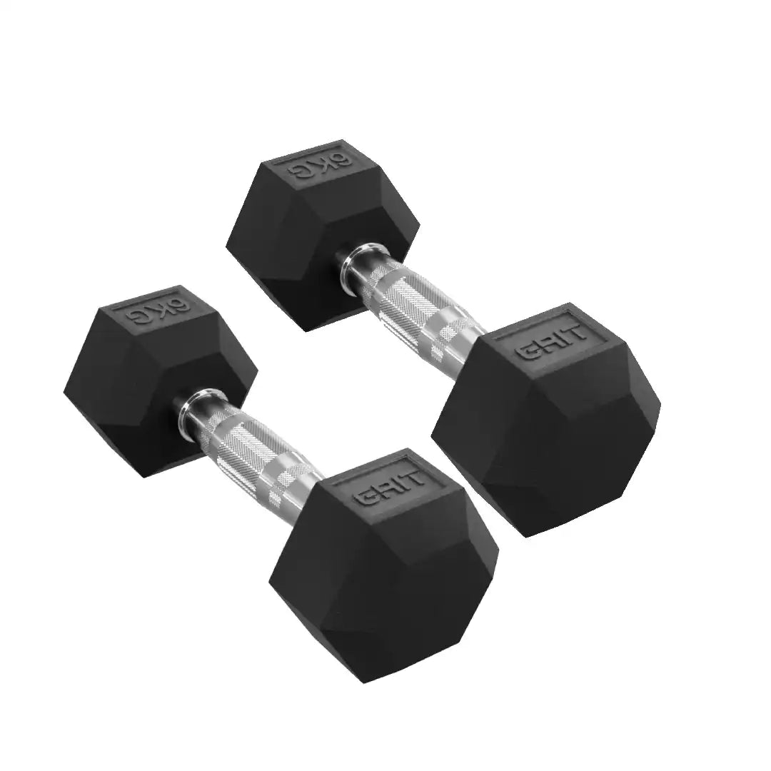 GRIT Hex Dumbbells - 6 kg Pair