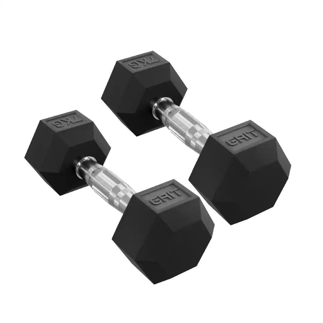 GRIT Hex Dumbbells - 7 kg Pair