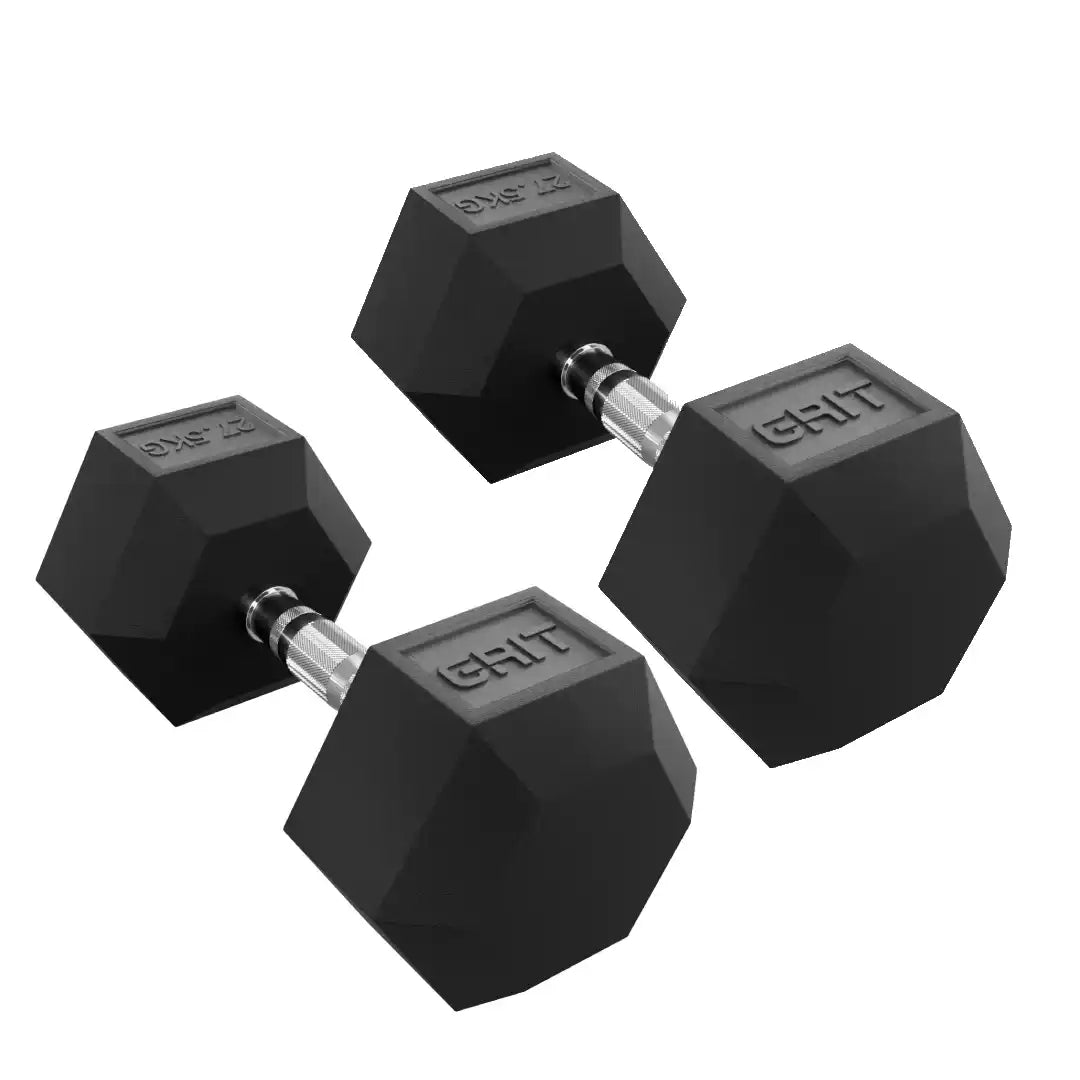 GRIT Hex Dumbbells - 27.5 kg Pair