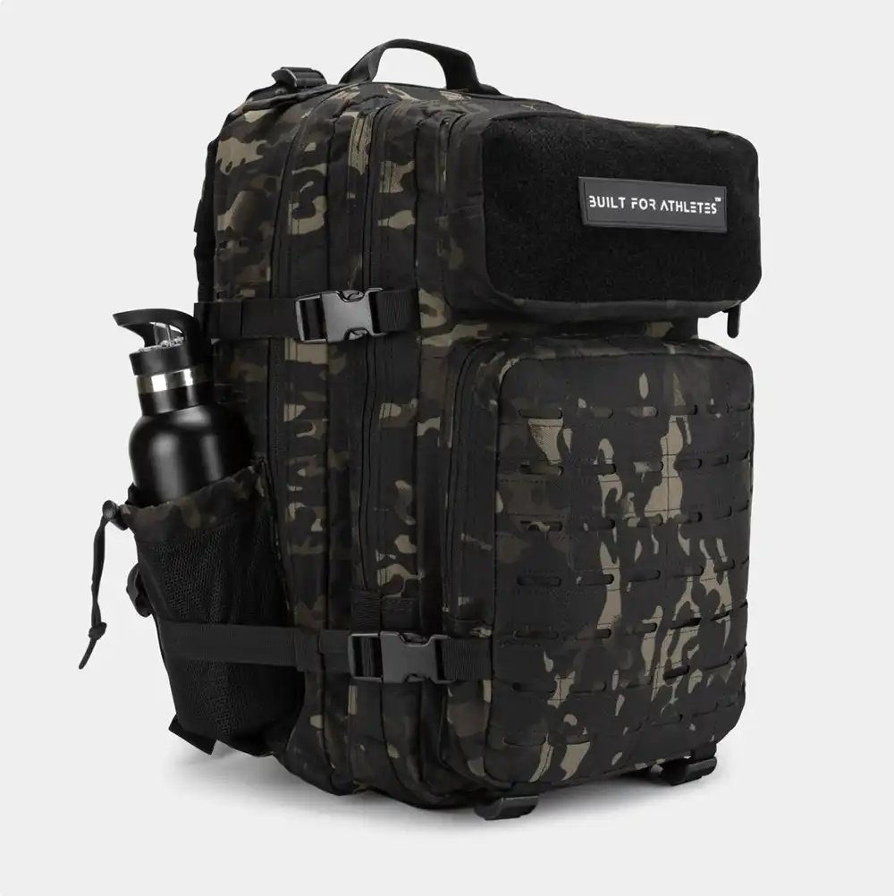 Built For Athletes Large 45L Gym Backpack - Black Camo