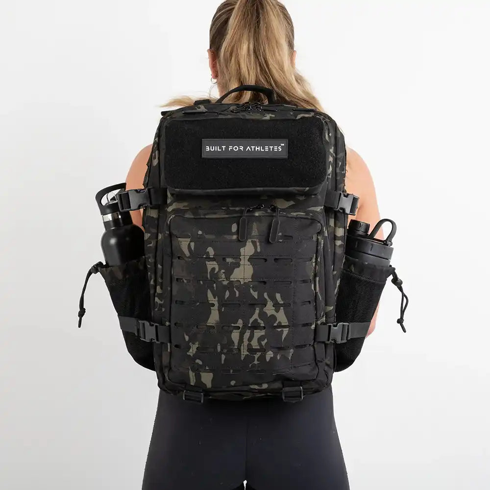 Built For Athletes Large 45L Gym Backpack - Black Camo