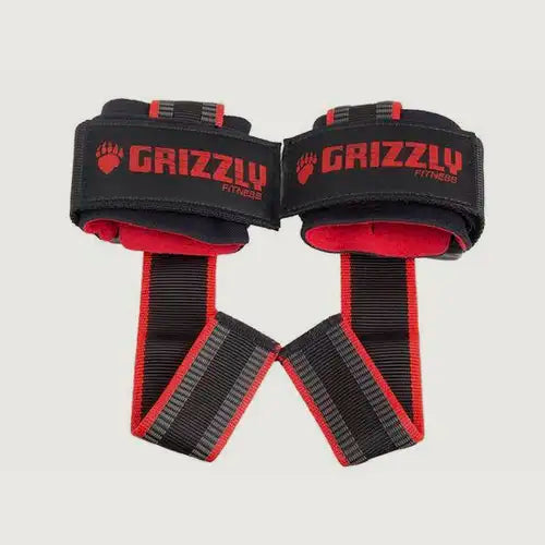 Grizzly Fitness Super Grip Deluxe Pro Weight Lifting Straps with Wrist Wraps