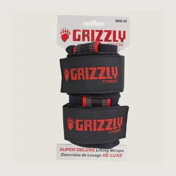 Grizzly Fitness Super Grip Deluxe Pro Weight Lifting Straps with Wrist Wraps