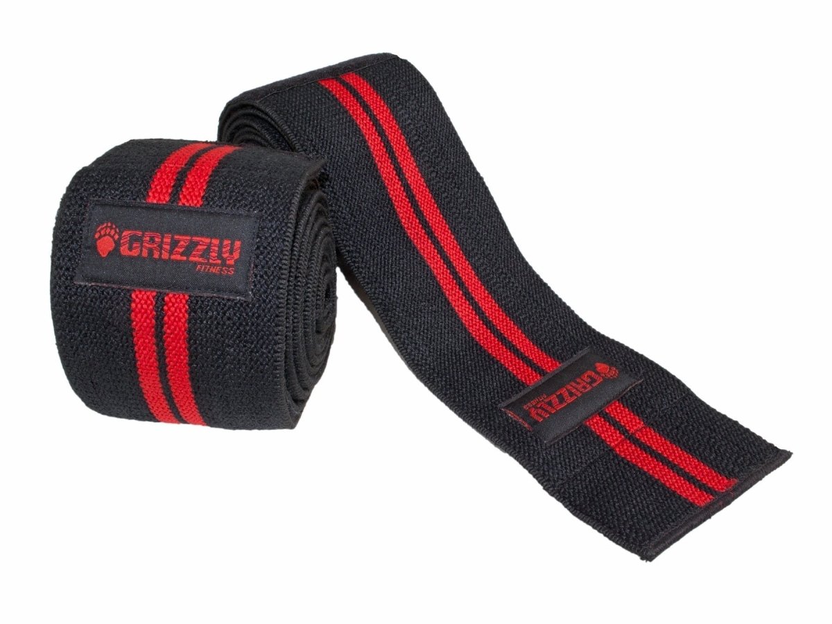 Grizzly Power Lifting Knee Wrap - Black-Knee Wrap-Pro Sports