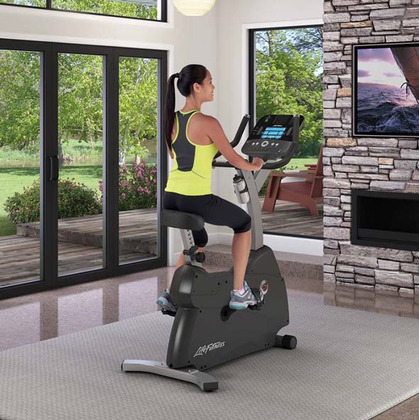 Life Fitness C1 Upright Lifecycle Bike - Track Console-Upright Bike-Pro Sports