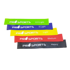 Pro Sports Mini Resistance Bands with Bag - Set of 5-Mini Bands-Pro Sports